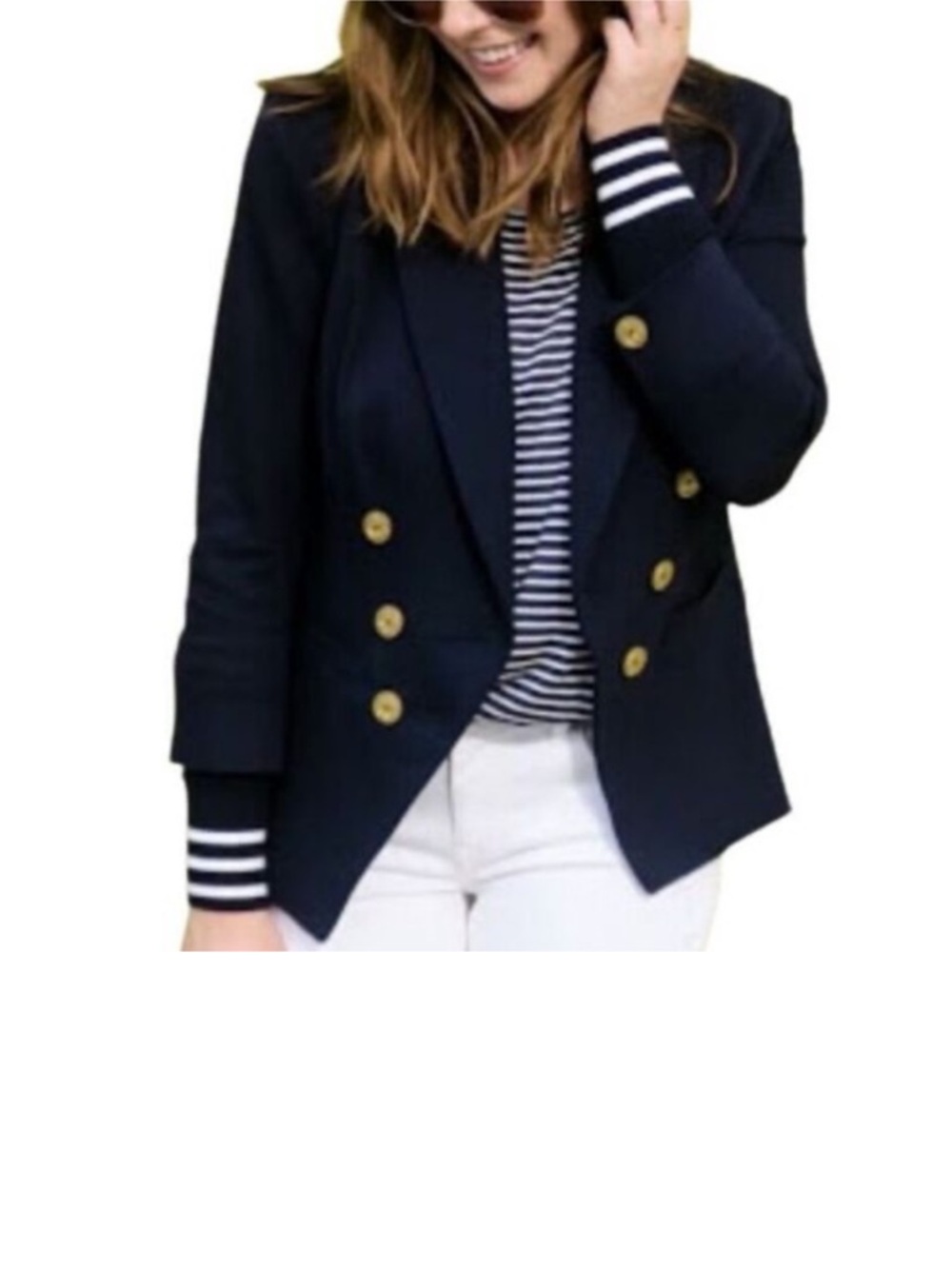 CAbi #5150 Navy Blazer with Gold Buttons